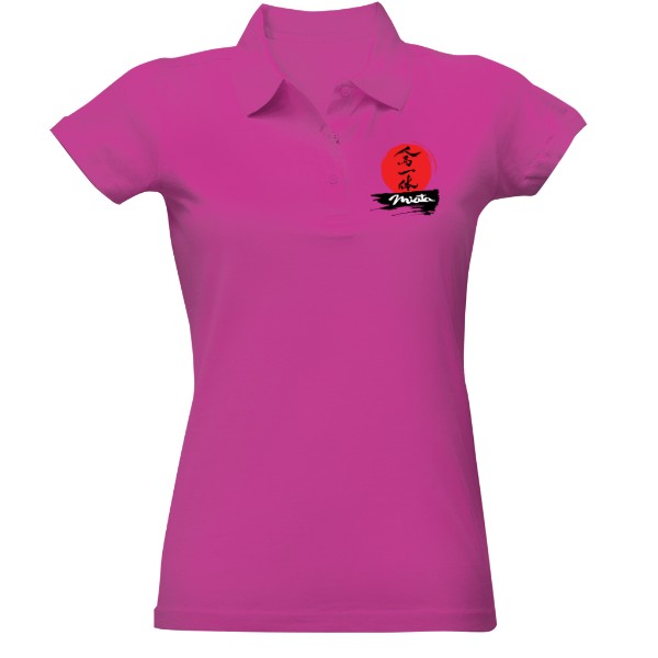 Dámská polokošile Single s potiskem Dámská polokošile s límečkem - fuchsia