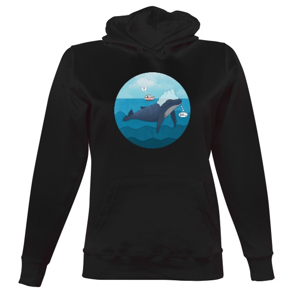 Mikina Sleeping Whale dámská černá