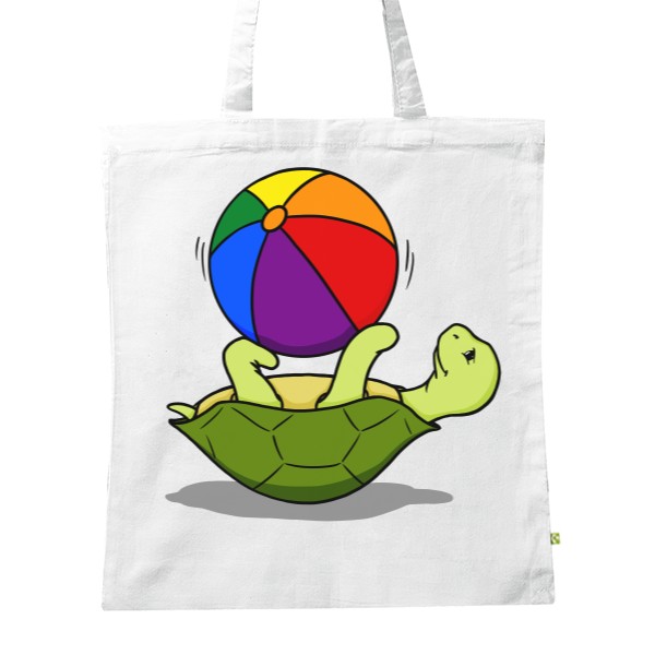 BIO plátěná taška s potiskem Taška Pride Flag Turtle