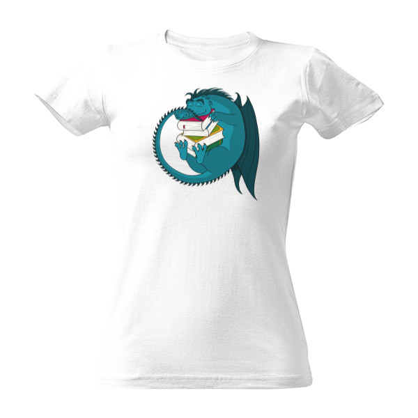 Tričko Book Dragon dámské bílé
