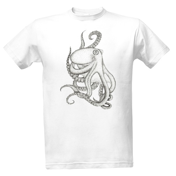 Tričko Chobotnice pánské bílé