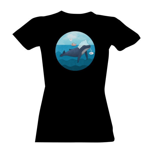 Tričko s potiskem Tričko Sleeping Whale dámské černé