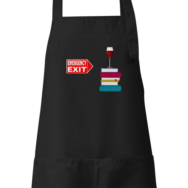 Zástěra Emergency Exit černá